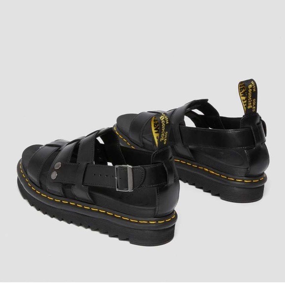 NEW DR MARTENS TERRY LEATHER STRAP SANDALS - Picture 7 of 15